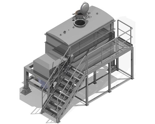 Horizontal Ribbon Blender